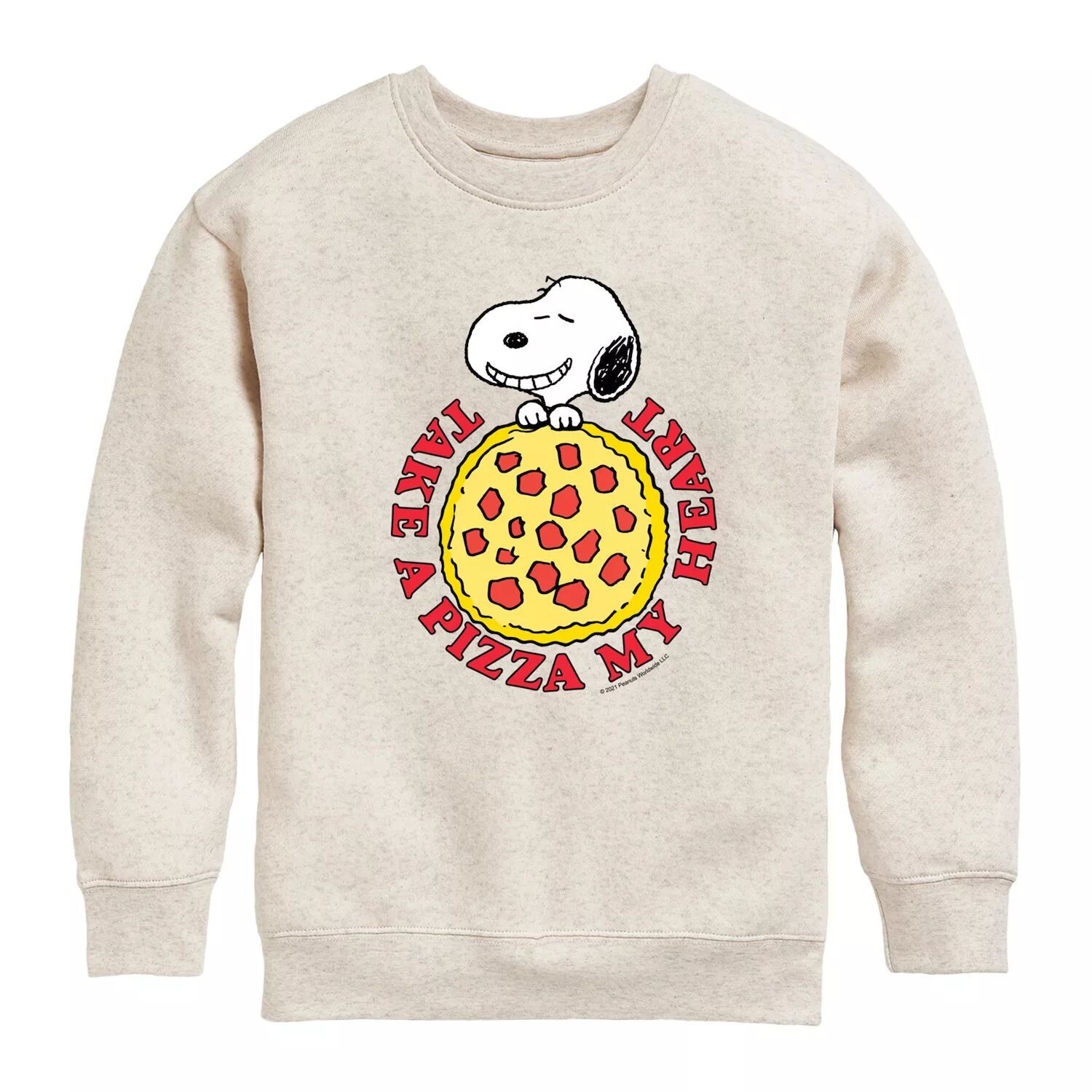 

Флисовый свитшот Peanuts Pizza My Heart для мальчиков 8–20 лет Licensed Character