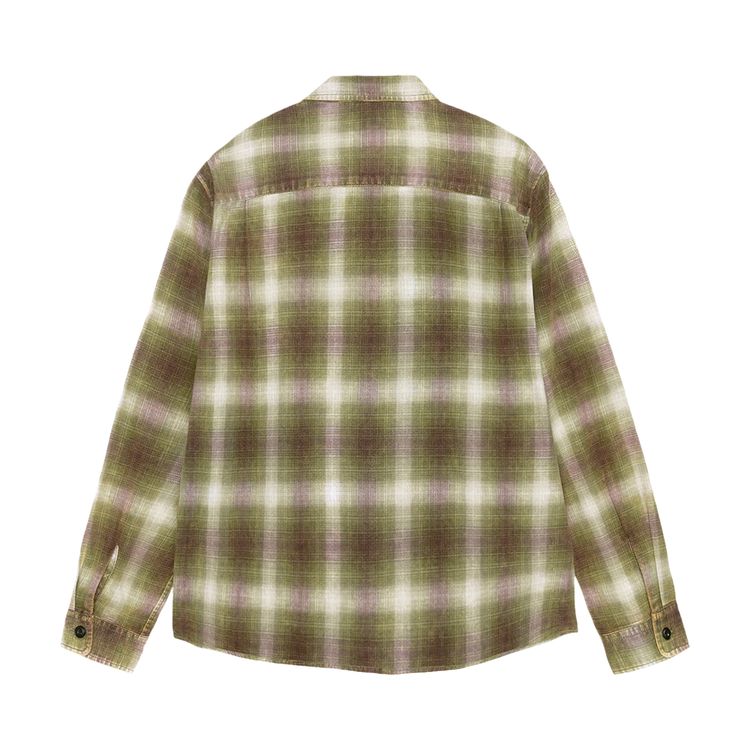 Рубашка Stussy Rocco Flannel Plaid Shirt 'Green', зеленый — фото 2