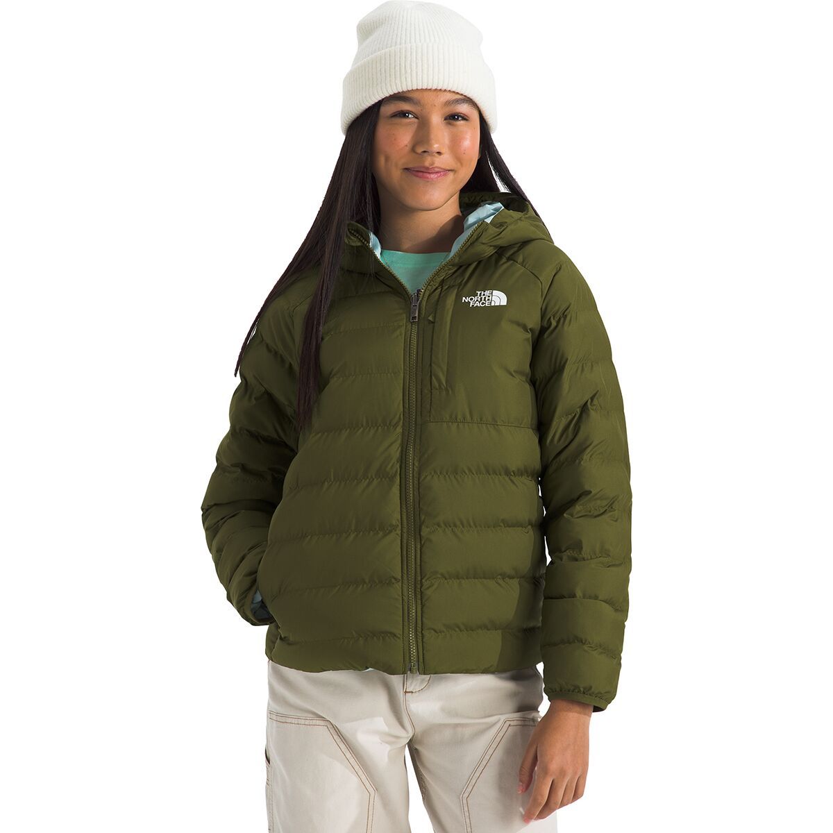 

Реверсивная худи с капюшоном Perrito — для девочек The North Face, зеленый