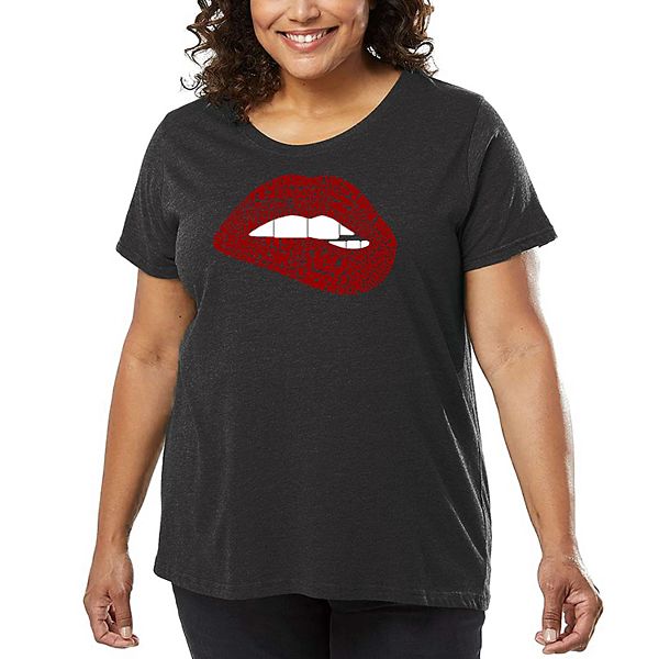 

Футболка Brooklyn lips с принтом для женщин plus size La Pop Art, Grey, Серый, Футболка Brooklyn lips с принтом для женщин plus size La Pop Art, Grey