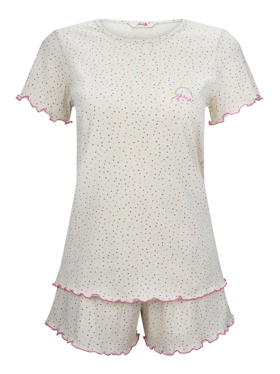 

Короткий пижамный комплект Goldenbay Hazel, Light Yellow/Mixed Colors/Wool White