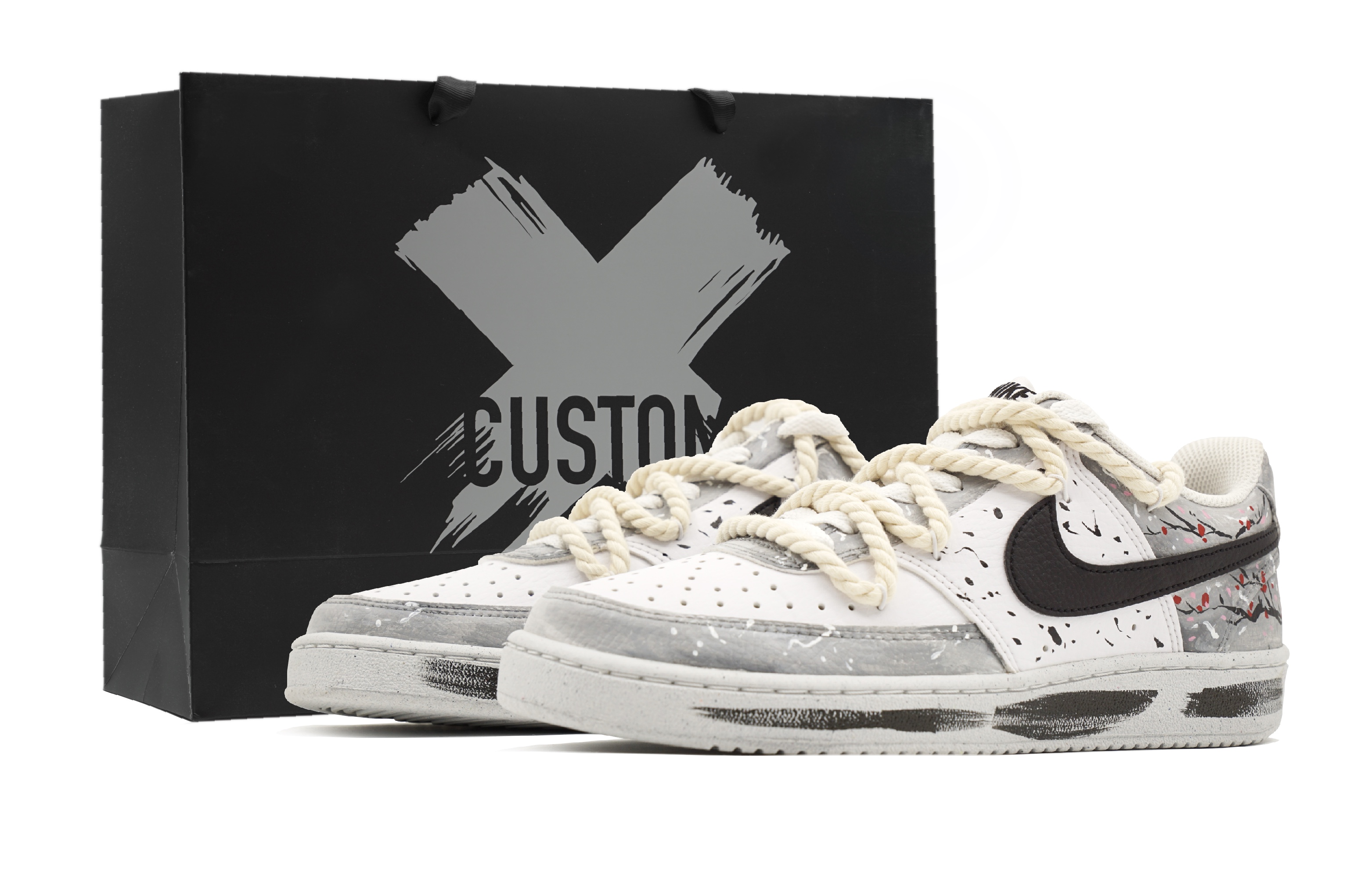 

Nike Кроссовки для скейтбординга Court Vision 1, мужские, низкие, серые/черные