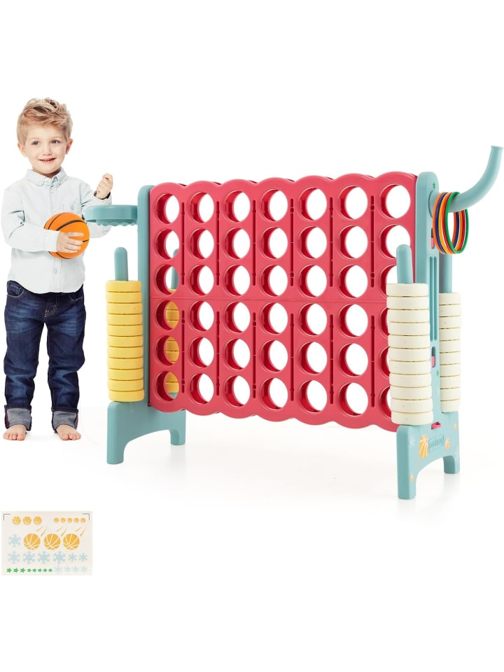 

COSTWAY Набор для игры «четыре в ряд» выполнен в красном цвете