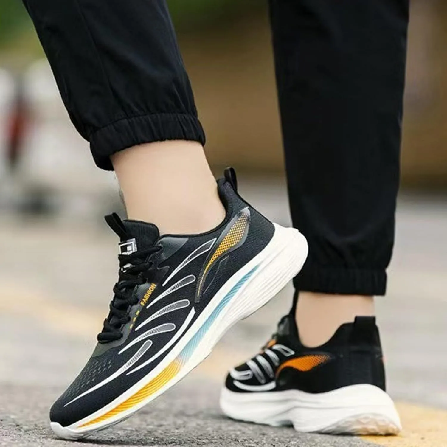 Кроссовки Herren 2026 Neu, Ultra-Leicht Eva-Sohle Kaltkleber Sportschuhe, Bequeme Weichboden Laufschuhe fur Herren в Гросгресене, Freizeitschuhe Generic, оранжевый — фото 3