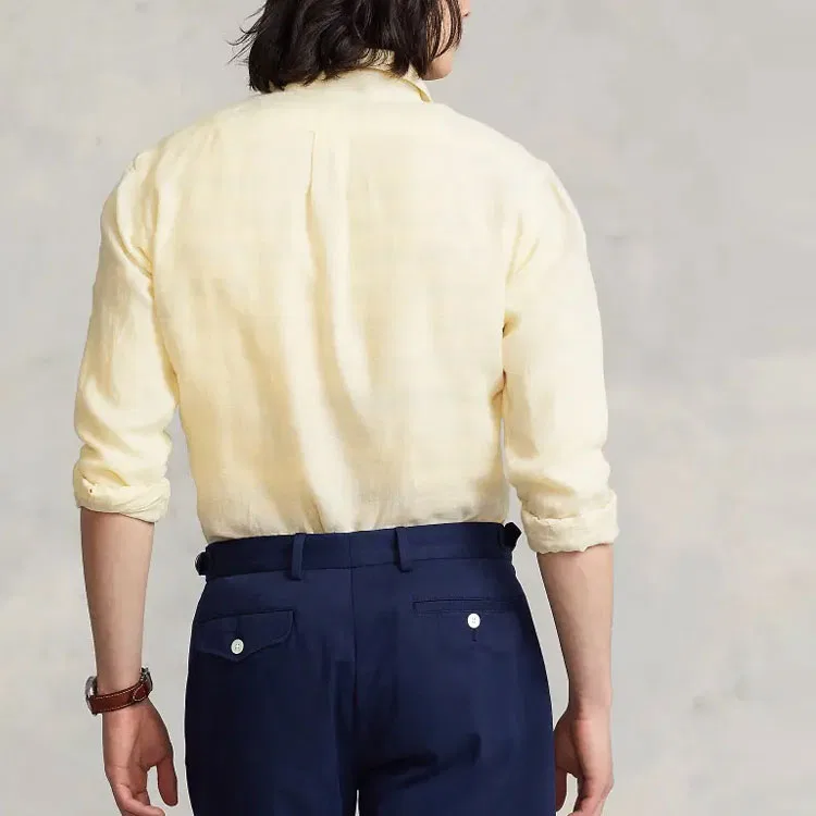 Рубашка желтая Polo Ralph Lauren — фото 4