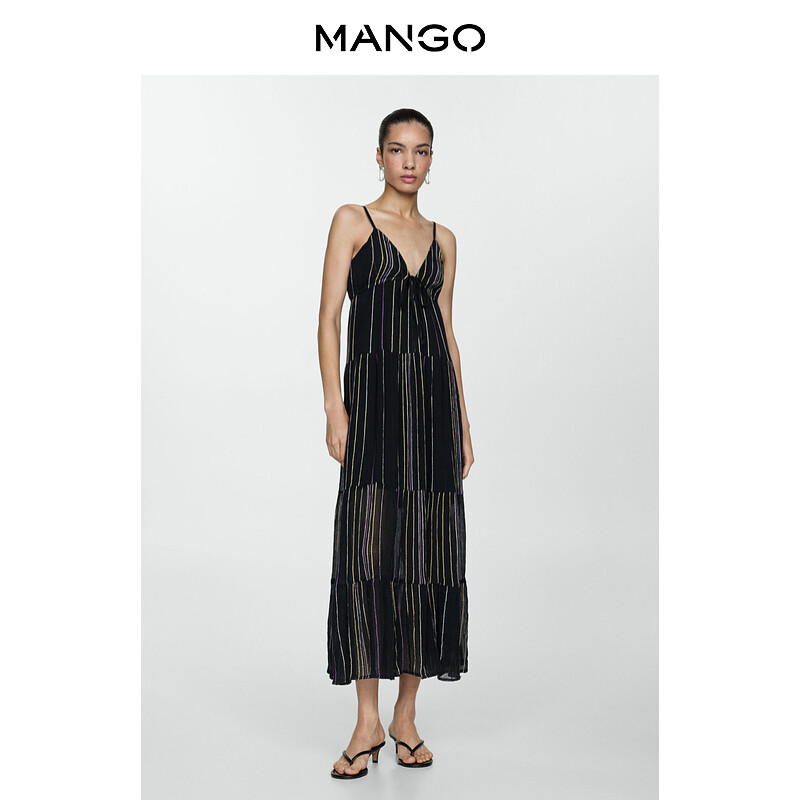 

Женское платье Mango на бретельках, черный