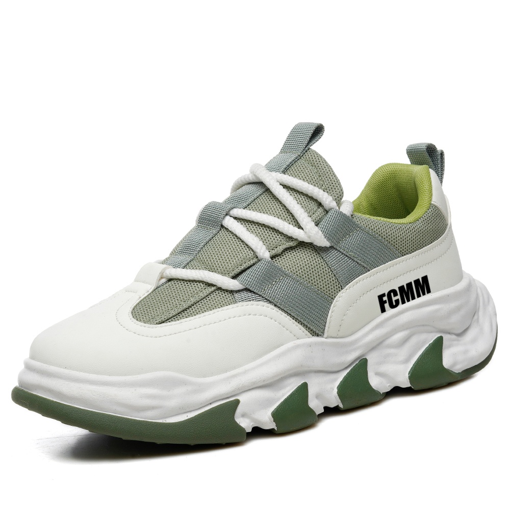 

Дышащие повседневные детские кроссовки для подростков FCMM, белый/зеленый