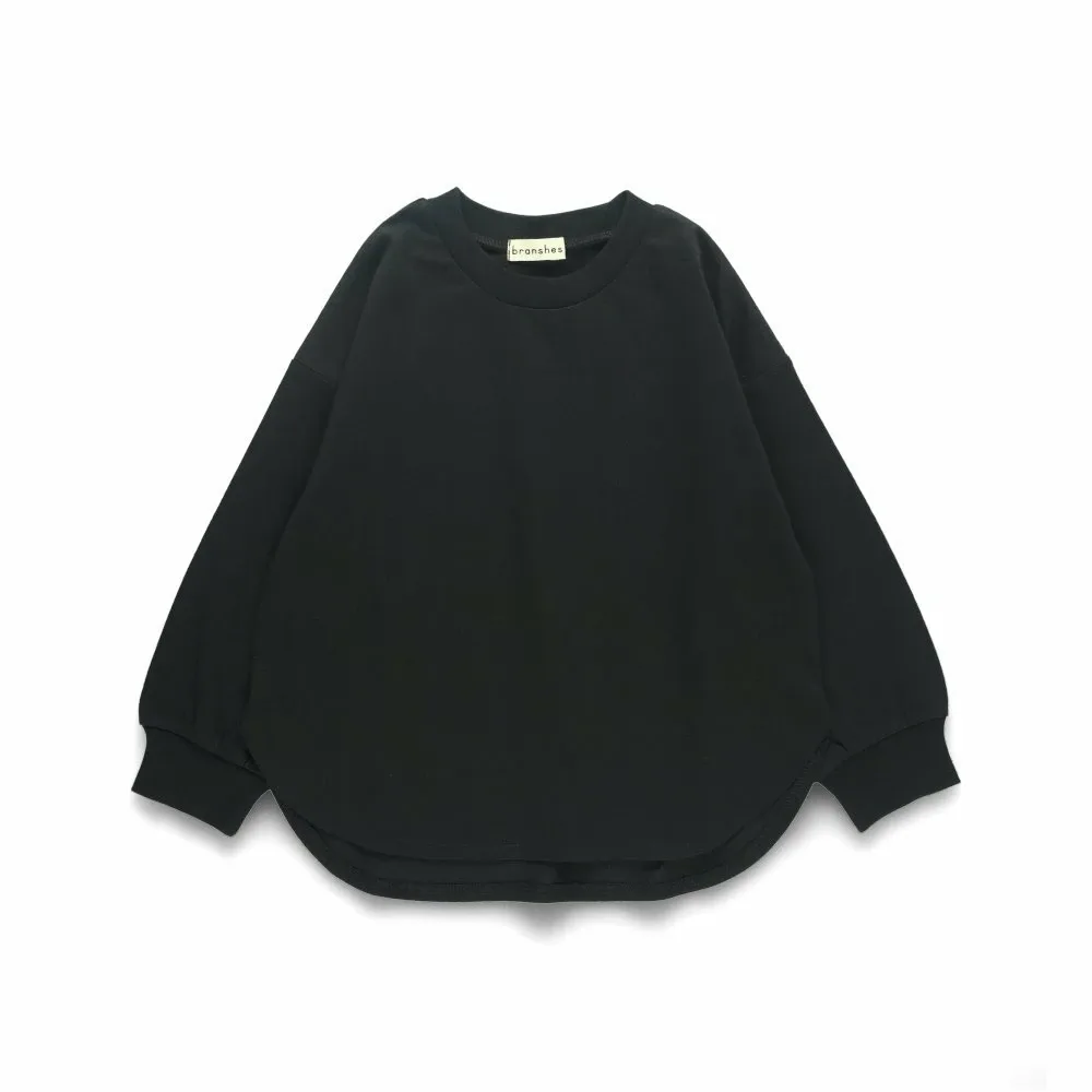 Футболка с длинными рукавами и крупным силуэтом Branshes, black — фото 3