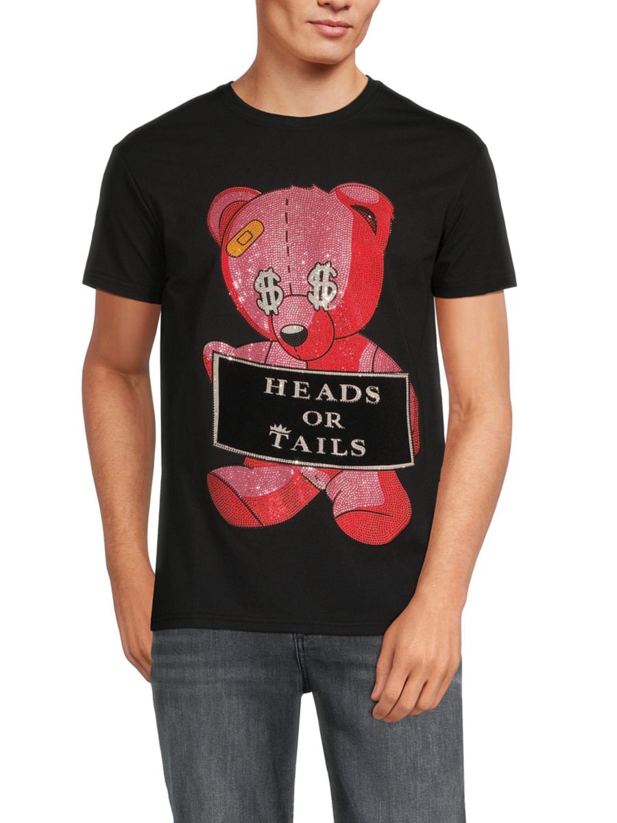 

Украшенная футболка Heads or Tails, черный