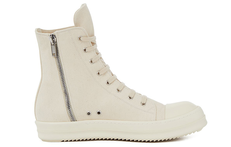 Rick Owens DRKSHDW Fogachine Hi Pentagram Embroidery Natural Black — фото 3