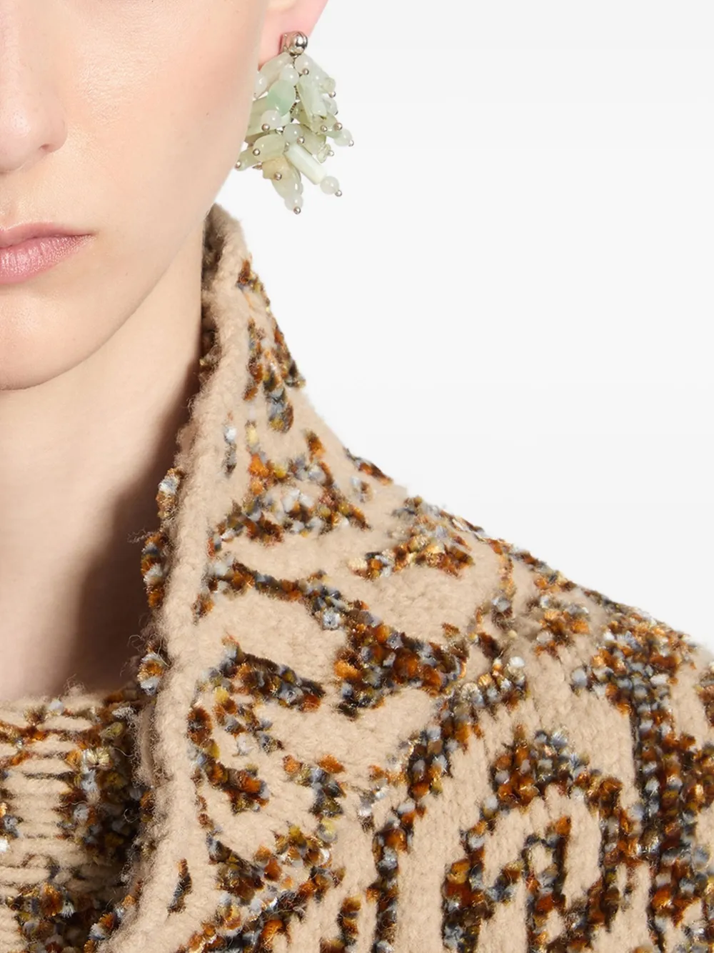 

Серьги с камнями DRIES VAN NOTEN, серебяный