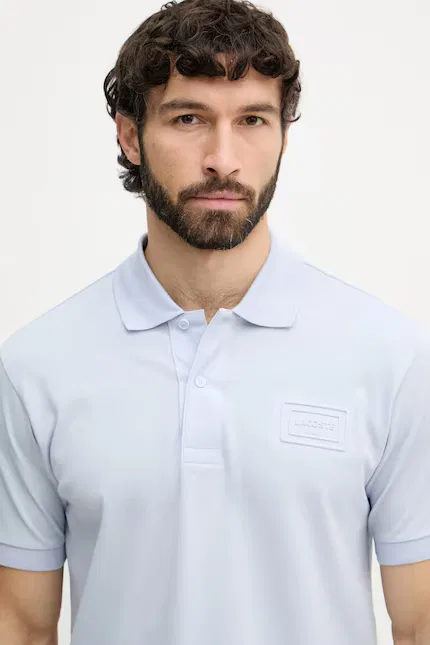 Поло из 100% хлопка Lacoste, синий — фото 4