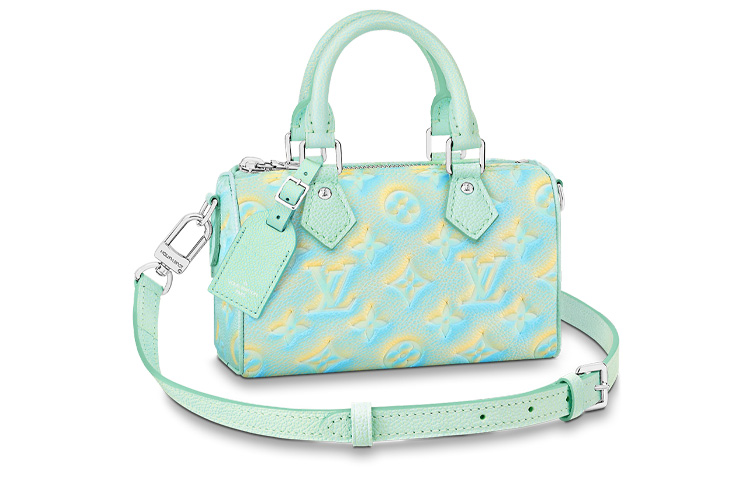 

LOUIS VUITTON Сумка-подушка Speedy из коровьей кожи, сумка-мессенджер, сумка через плечо, мини-сумка, зеленая женская