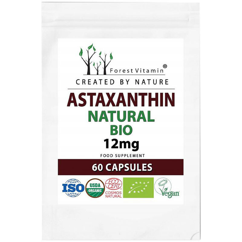 

Лесной витамин, Астаксантин натуральный био 12 мг, Добавка , 60 капсул Forest Vitamin