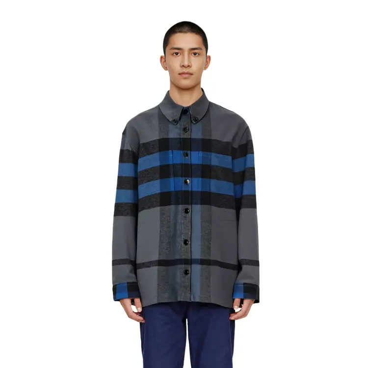 Рубашка Burberry черный/серый — фото 2