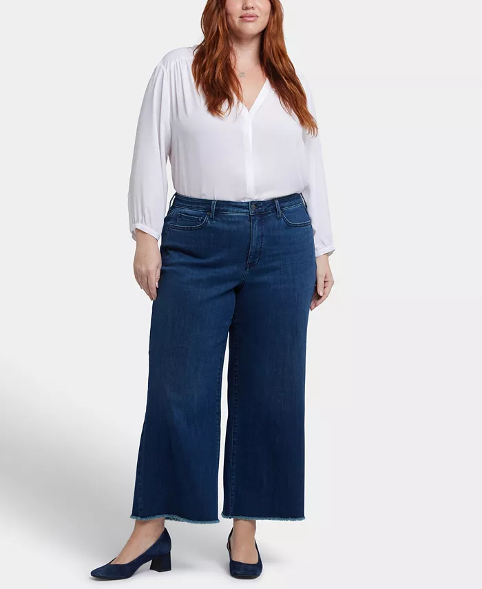 

Джинсы Teresa Plus Size Wide Leg до щиколотки NYDJ, синий