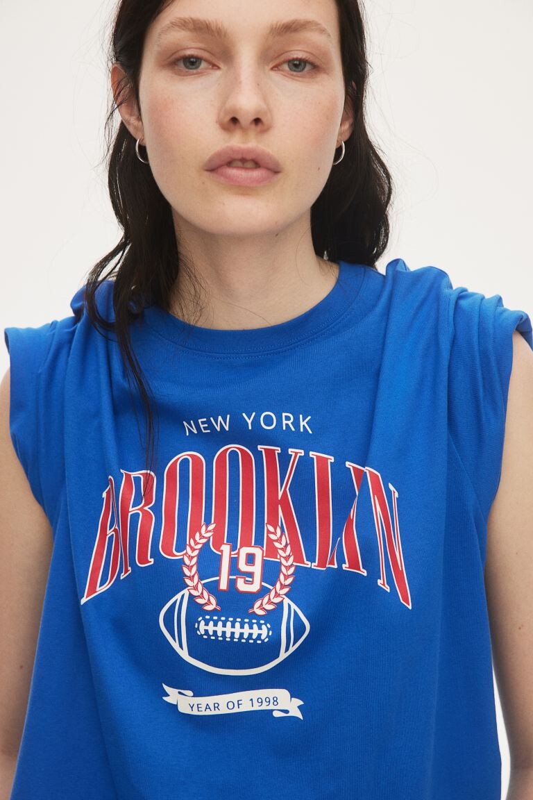 

Футболка оверсайз H&M, синий