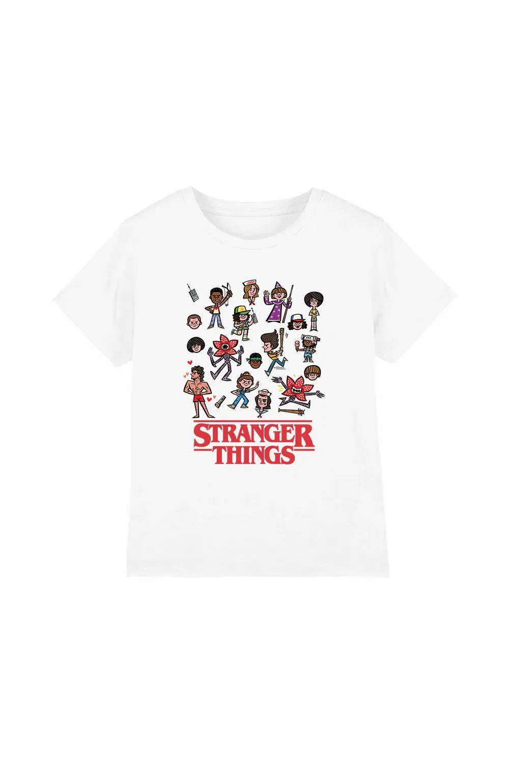 Футболка детская с персонажами Stranger Things, белый — фото 4