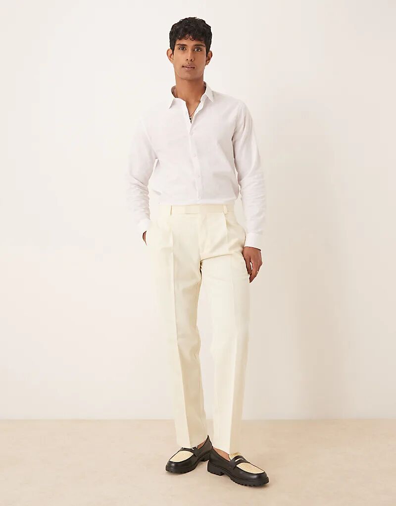 

Прямые брюки ASOS DESIGN цвета пахты и молока