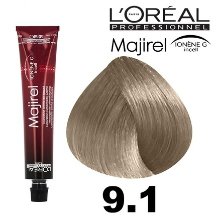 

Краска для волос L'Oreal Professionel Majirel 50 мл 9.1 Очень светлый пепельный блондин