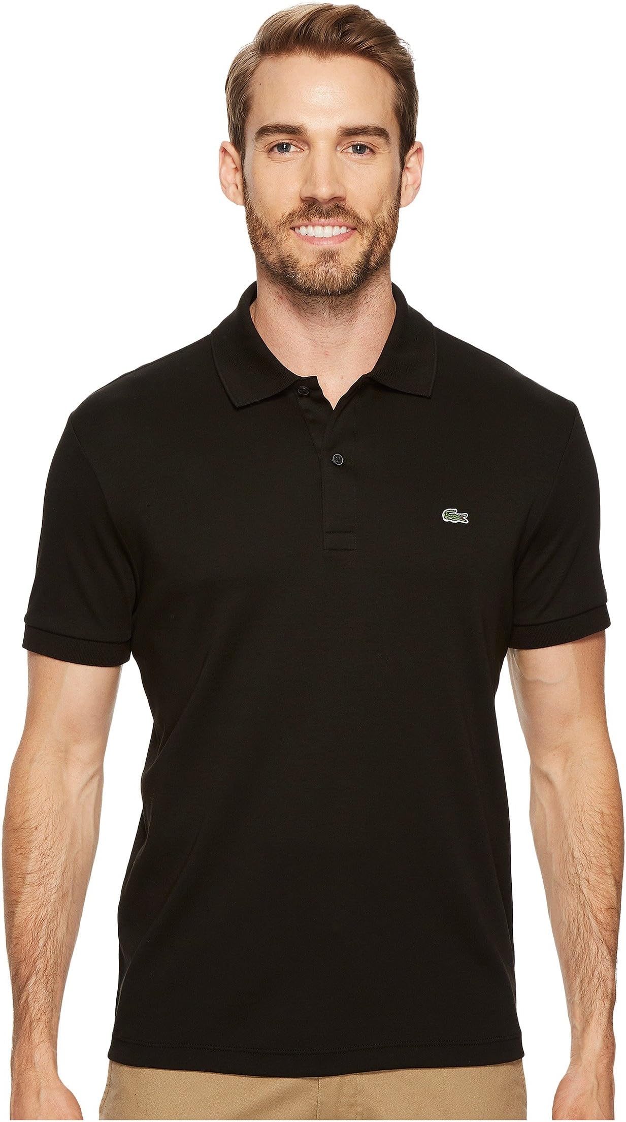 

Поло Lacoste Ultra Soft Cotton Pima Jersey Polo Shirt, черный