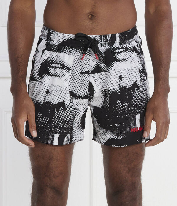 

Плавки-шорты мужские Hugo Bodywear с принтом, черный