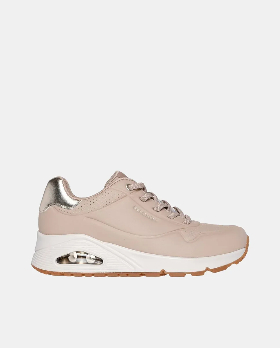 Женские спортивные туфли из кожи с воздушной камерой Skechers, бежевый