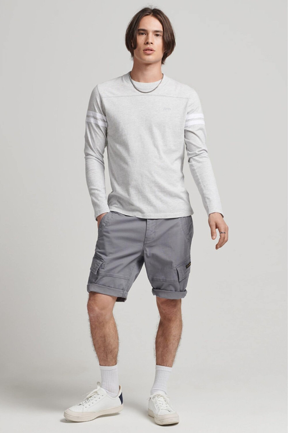 Шорты карго Vintage Core Superdry, серый — фото 2