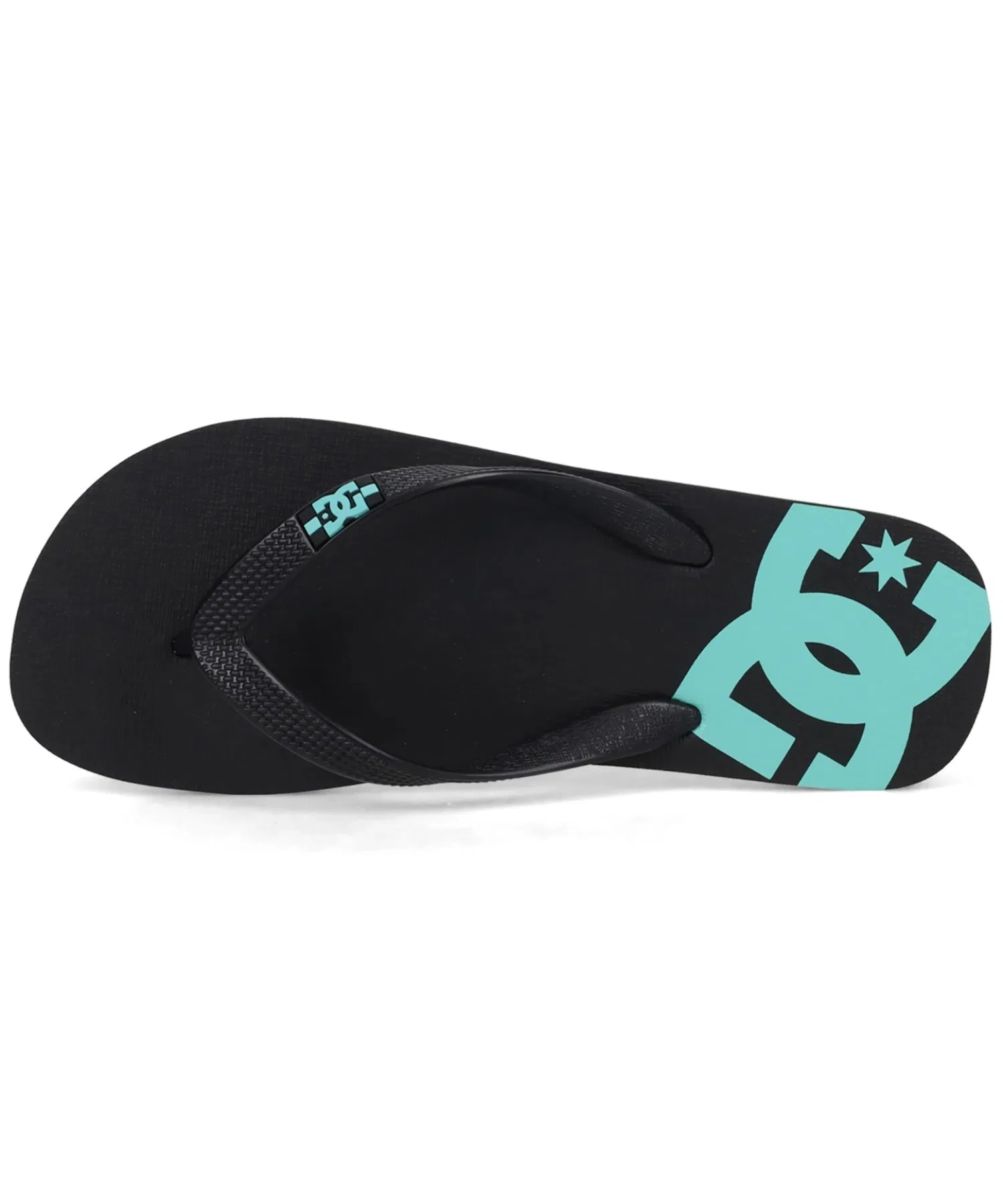 Мужские пляжные сланцы DC Shoes SPRAY с логотипом DC чёрно-синие — фото 4