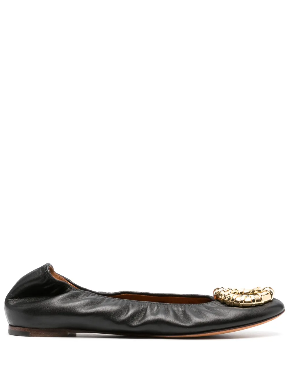 Балетки с пряжкой Lanvin, черный