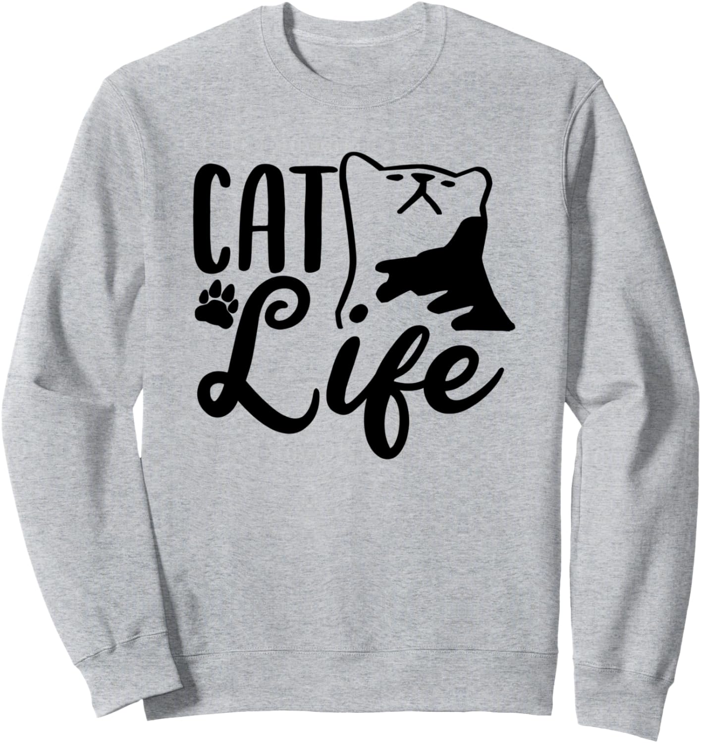 

Толстовка с забавным рисунком «Кошачья жизнь» для любителей кошек, серая Cat Life, Серый, Толстовка с забавным рисунком «Кошачья жизнь» для любителей кошек, серая Cat Life