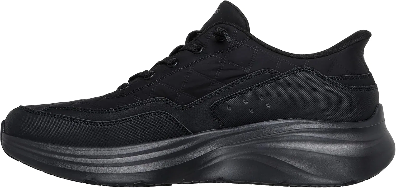 Мужские тапочки Skechers Contour Sr Comfort Fit, машинная стирка, стелька из охлаждающей пены с эффектом памяти, обувь для работников пищевой промышленности, Black — фото 3