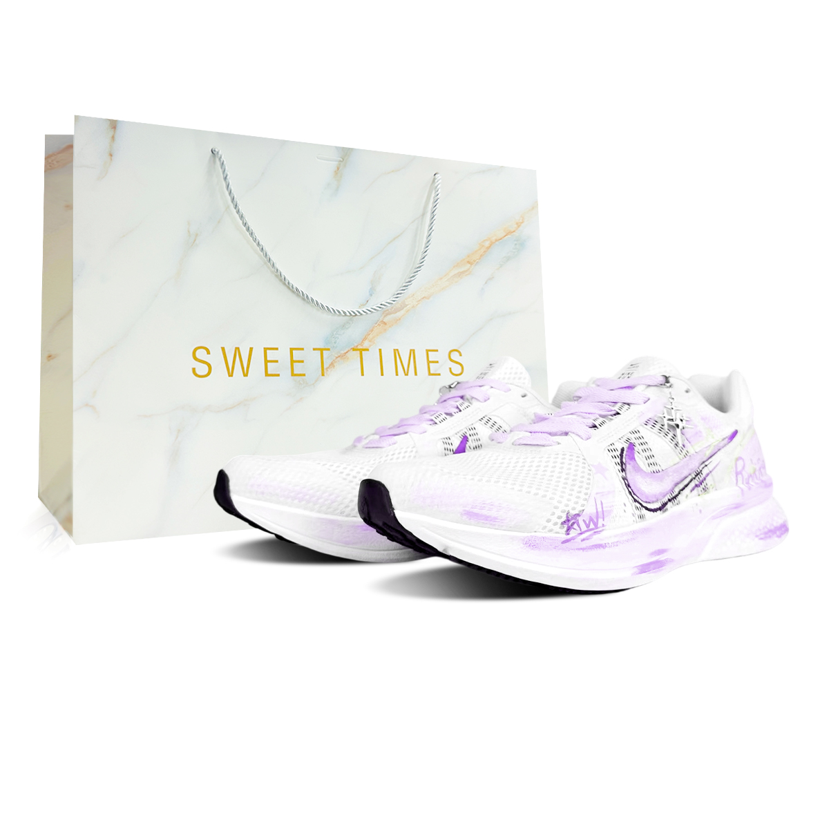 

Беговые кроссовки Run Swift 2 мужские, устойчивые к истиранию, дышащие, с низким верхом, бело- Nike, фиолетовый