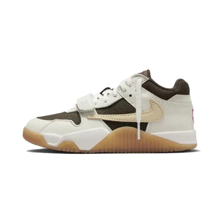 

Jordan Travis Scott x Air Jordan Kids Баскетбольные кроссовки PS, Brown/White