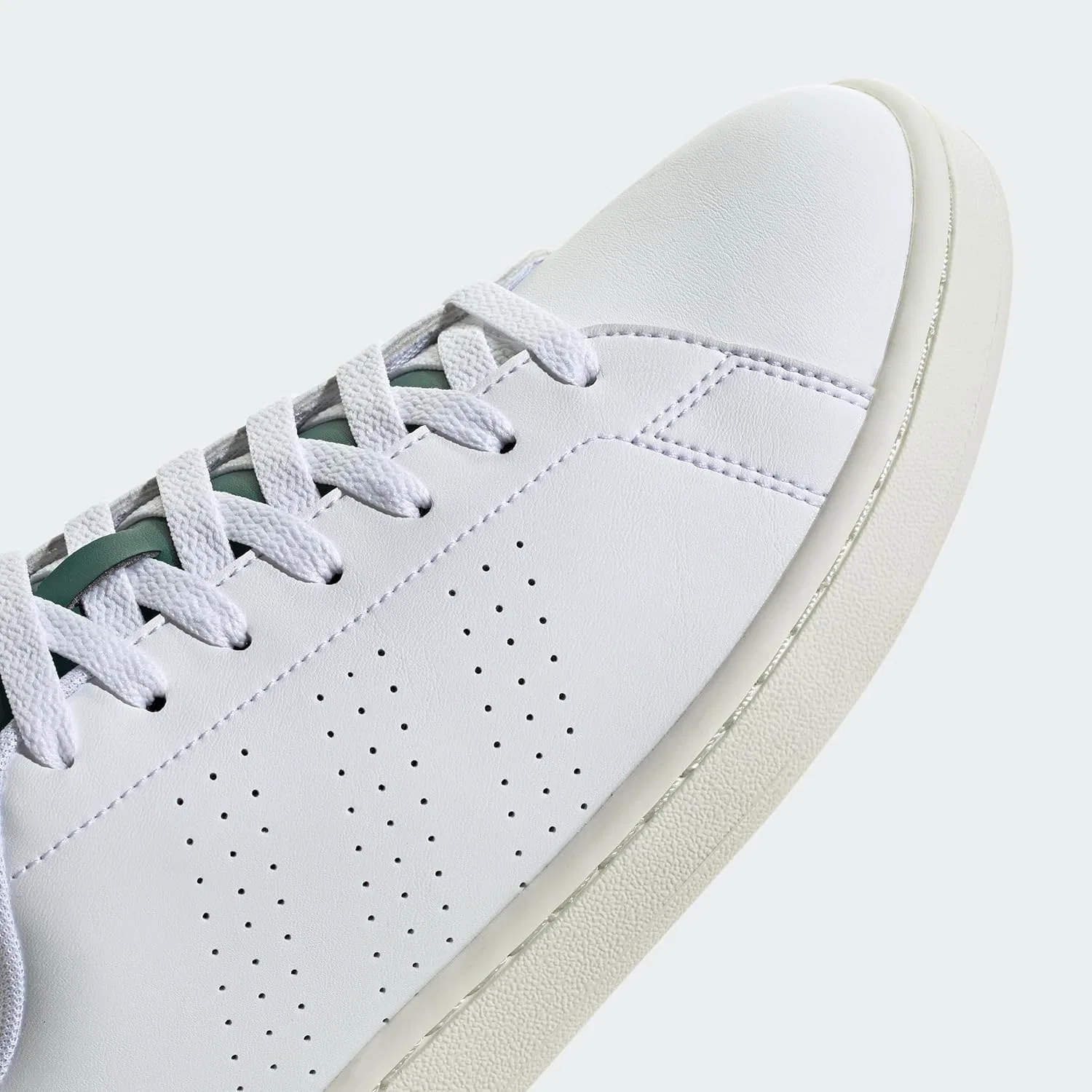 Теннисные кроссовки Adidas Unisex Advantage, Cloud White Cloud White Collegiate Green — фото 4