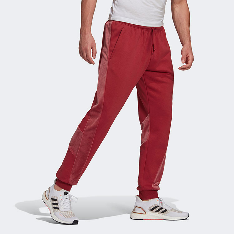 Вязаные спортивные штаны мужские ярко-розовые Adidas — фото 4