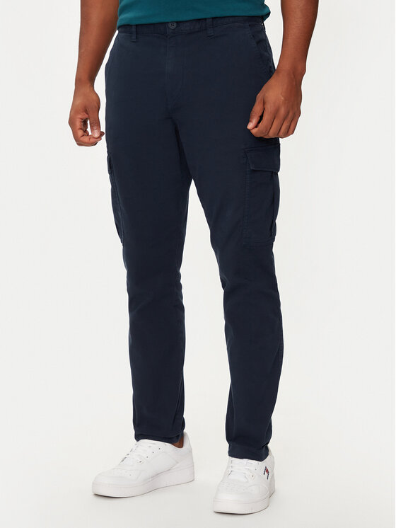 

Тканевые брюки узкого кроя Tommy Jeans, синий