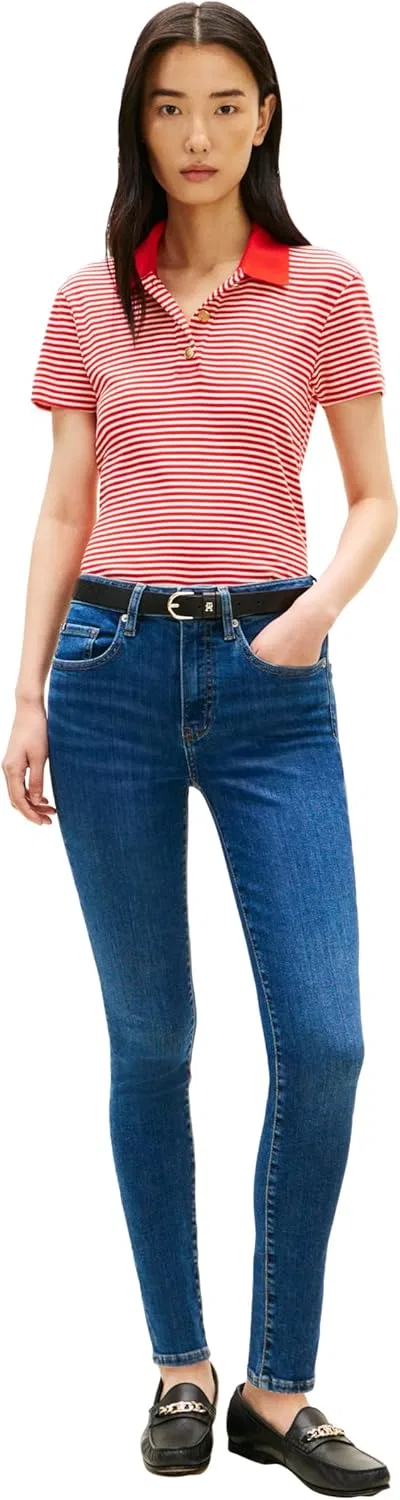 Джинсы скинни Tommy Hilfiger, темно-синие — фото 3