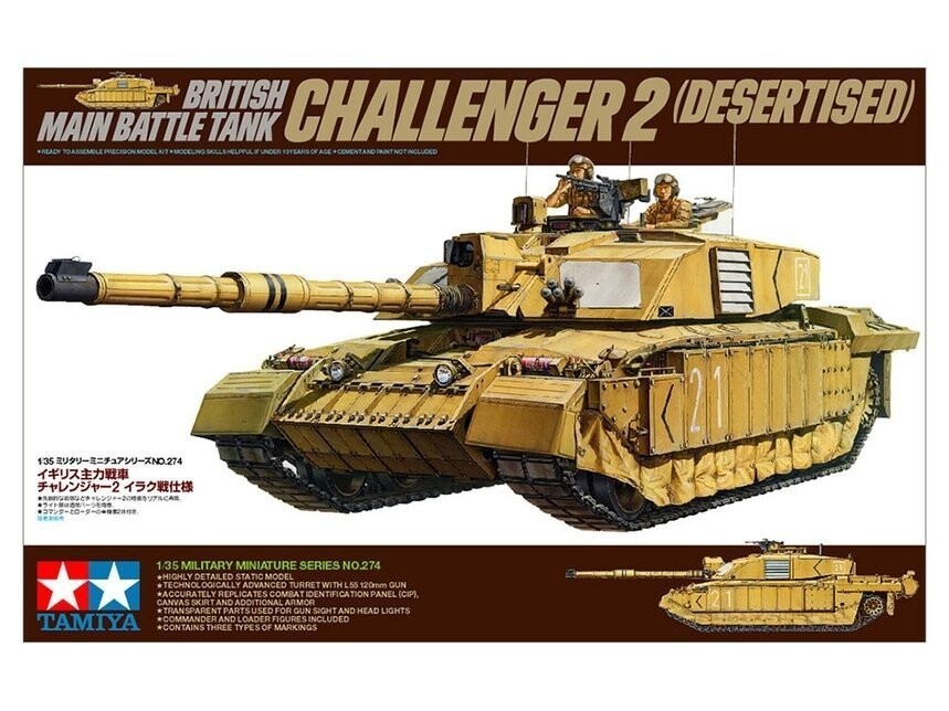 

Tamiya 35274 Challenger 2 (Пустынный) 1/35 Inna marka