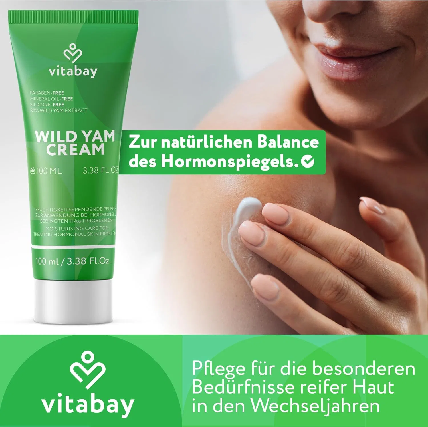 Крем для лица Vitabay — И тела «Wild Yams Extra Strong Cream» с экстрактом дикого ямса от — фото 3