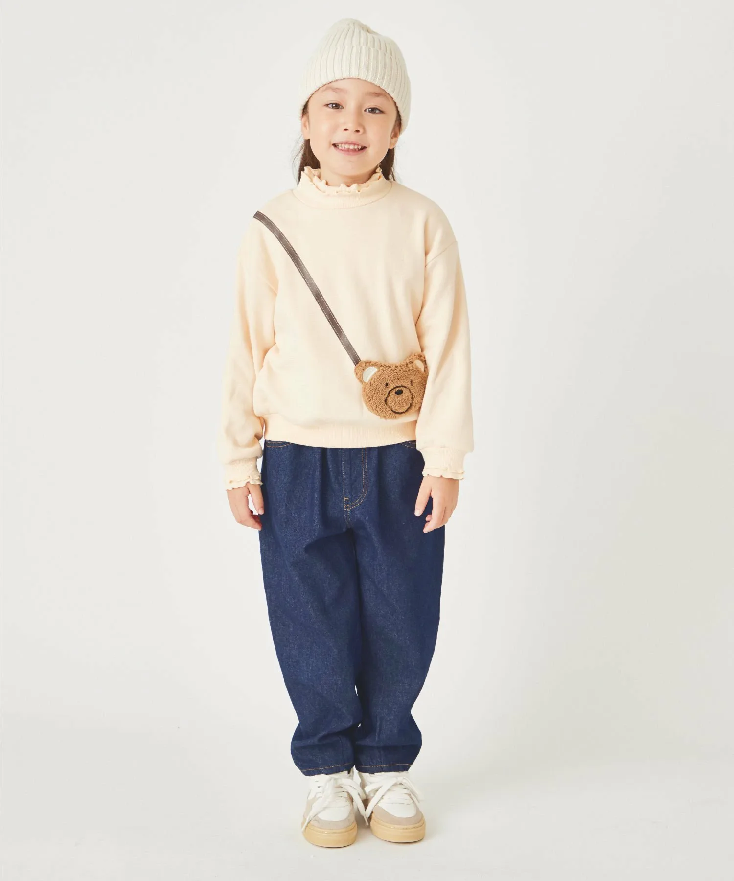 Толстовка Animal Pochette на флисовой подкладке Ever Closet, Beige (bear) — фото 2