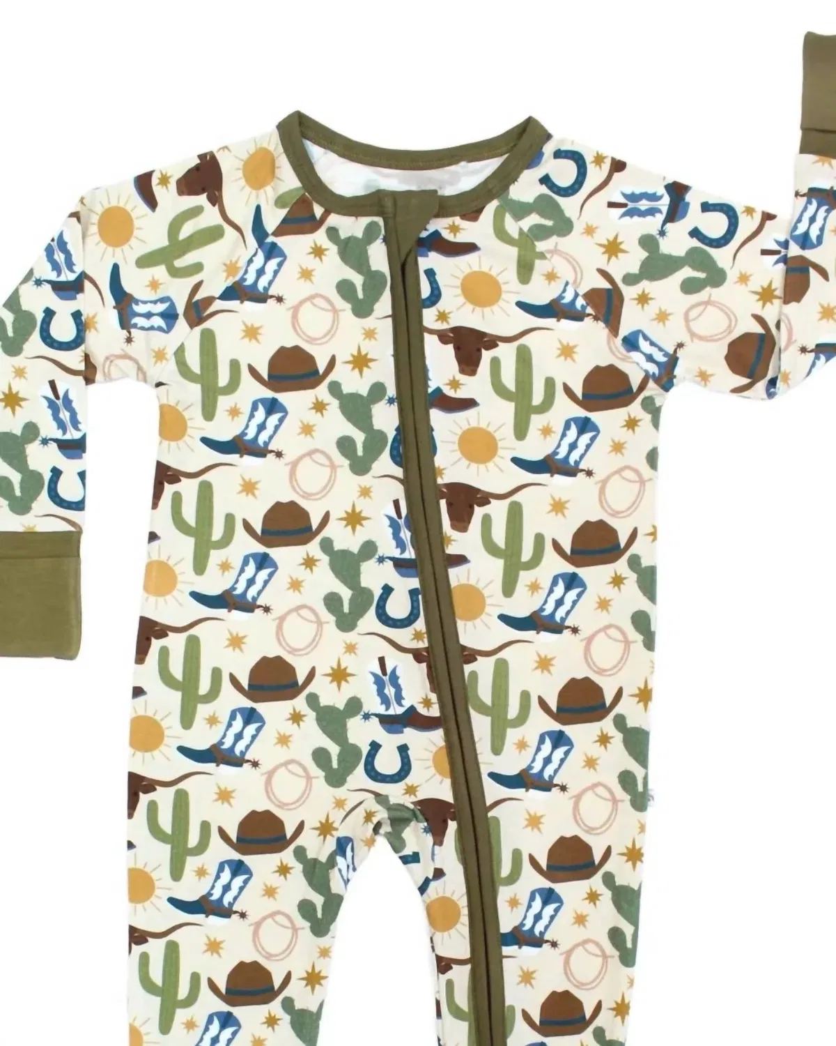 Детская пижама-комбинезон с закрытыми ножками в стиле вестерн Emerson Street Clothing Co, Howdy Western — фото 2