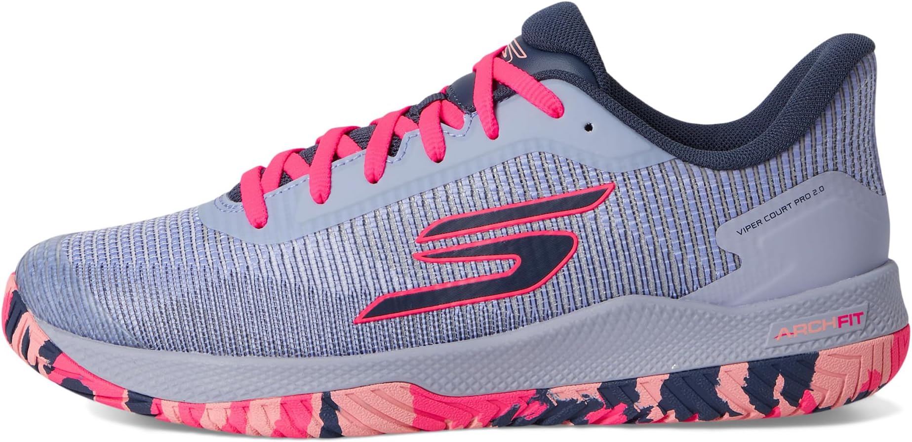 Кроссовки SKECHERS Women's Pickleball Viper Court Pro 2.0 Sneaker, Gray/Lavender — фото 4