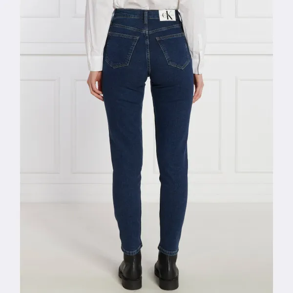 Узкие джинсы Mom Jeans Calvin Klein, синий — фото 2