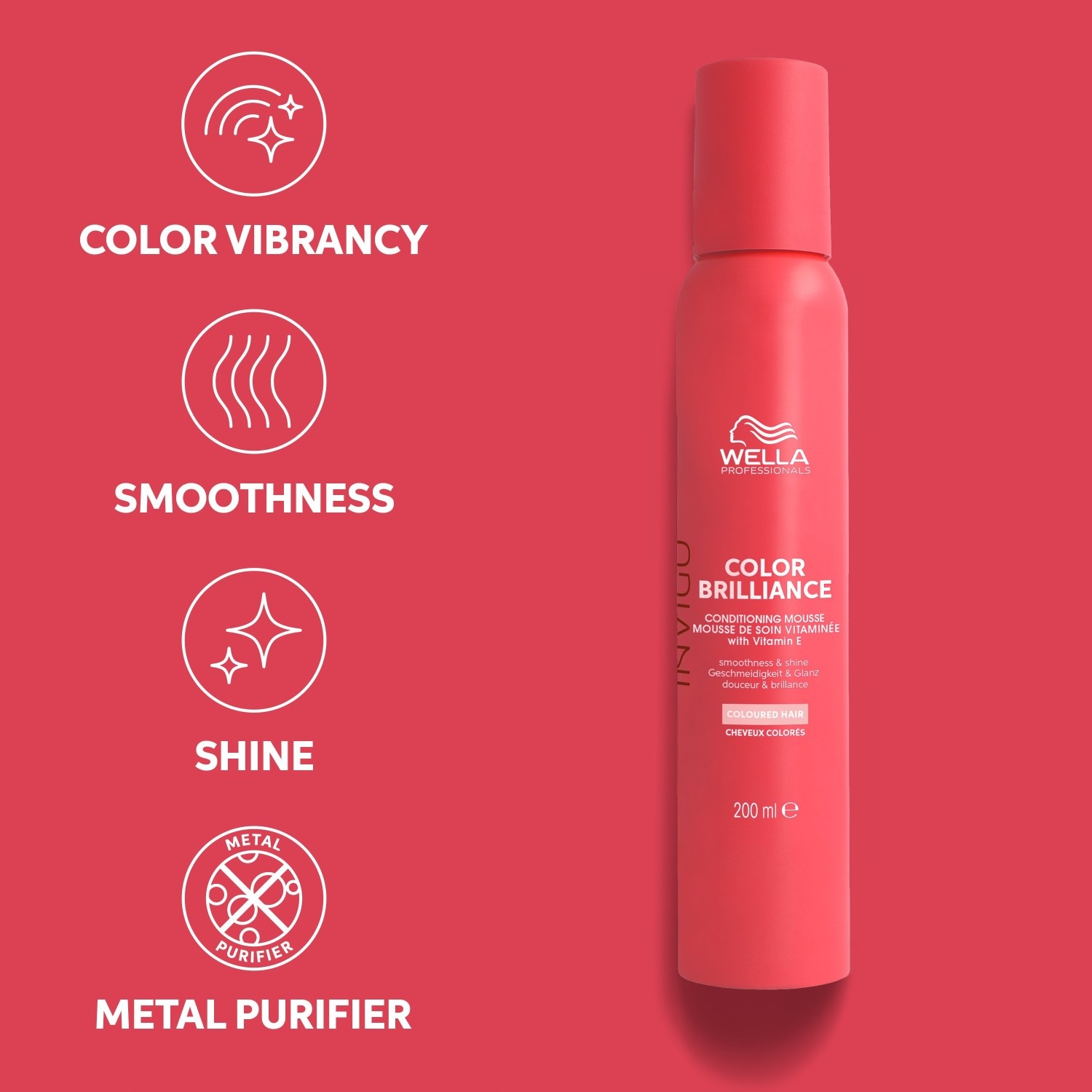 Кондиционер для волос invigo color brilliance conditioner mousse Wella Professionals, объем 200 мл — фото 3