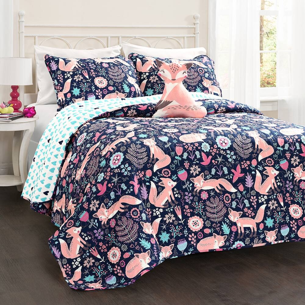 

Комплект одеял Lush Decor Pixie Fox, темно-синий