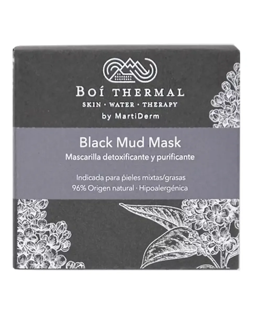 Маска для лица Boithermal By Martiderm — Детоксирующая и очищающая Black Mud Mask Boi Thermal от, 50 мл — фото 2