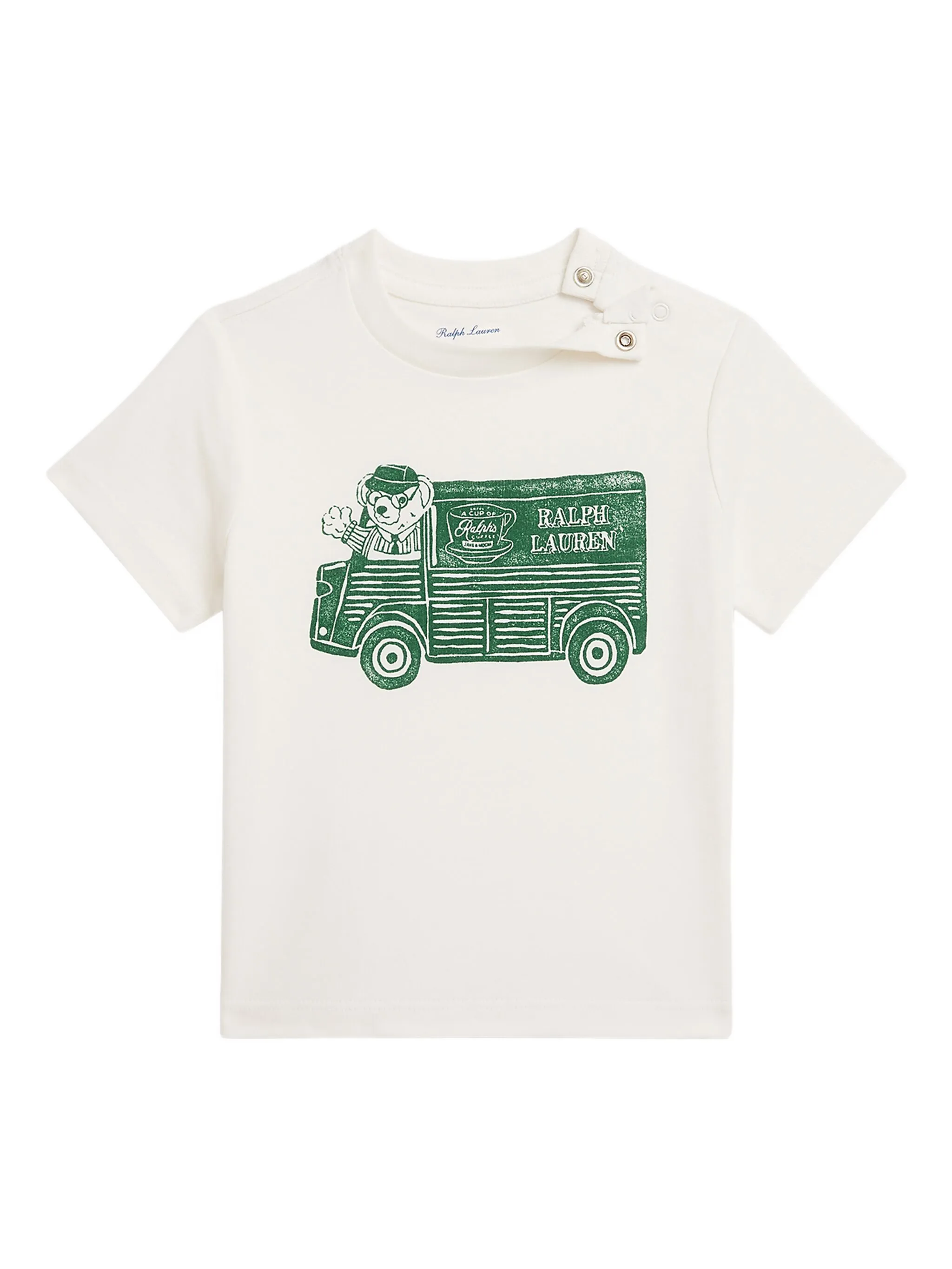 

Футболка с графичным принтом Polo Ralph Lauren Kids, белый