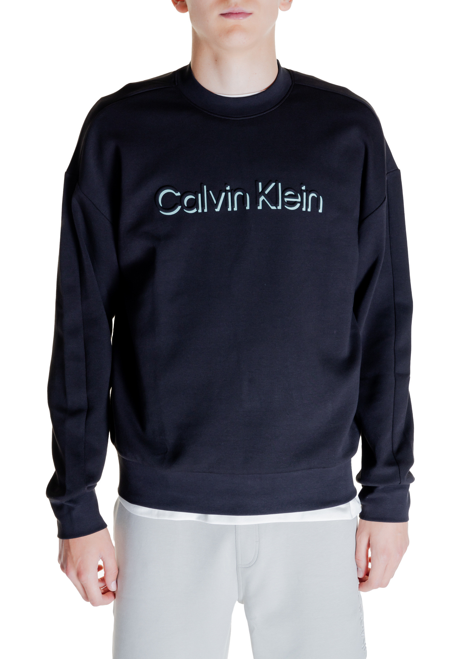 

Свитшот мужской Calvin Klein с логотипом бренда на груди, черный
