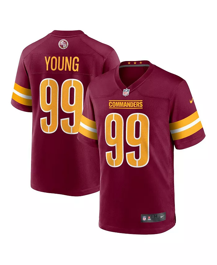 

Мужская игровая футболка Chase Young Washington Commanders Nike, красный